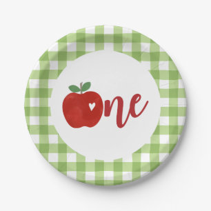 Assiettes En Carton Pomme de nos yeux premier anniversaire
