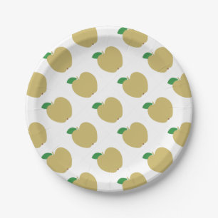 Assiettes En Carton Pomme dorée