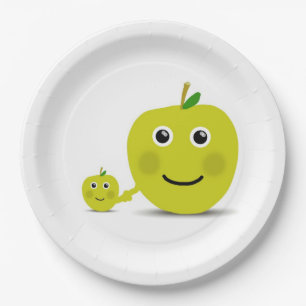 Assiettes En Carton Pommes amies mélamine+assiette