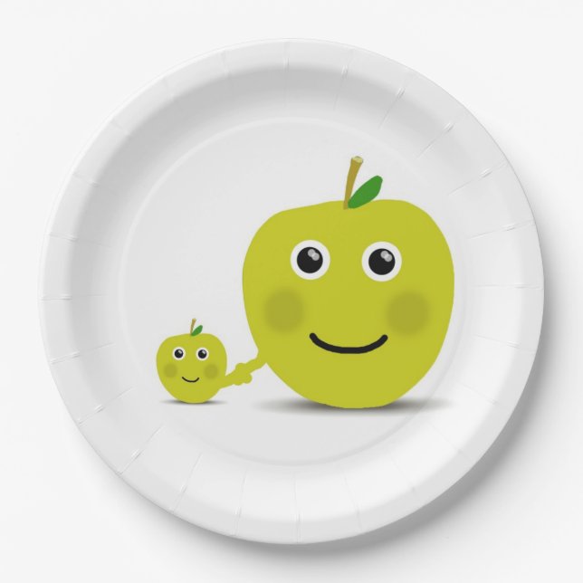 Assiettes En Carton Pommes amies mélamine+assiette (Devant)