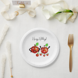 Assiettes En Carton Pommes rouges