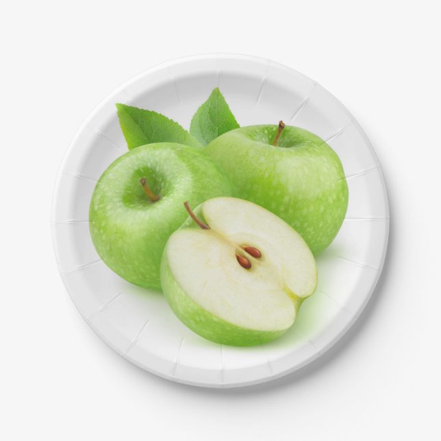 Assiettes En Carton Pommes vertes (Devant)
