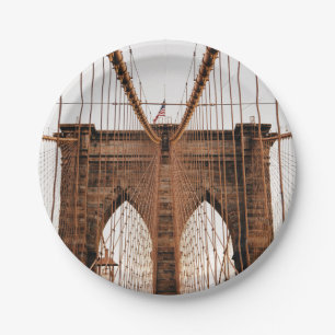 Assiettes En Carton Pont de Brooklyn, New York