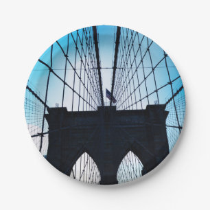 Assiettes En Carton Pont de Brooklyn, New York
