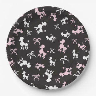 Assiettes En Carton Poodles Sassy