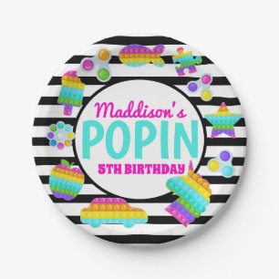 Assiettes En Carton Pop It Birthday Invitation, Pop Fidget Invitation,