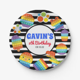 Assiettes En Carton Pop It Birthday Plate, Fidget Birthday Plate