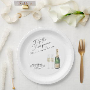 Assiettes En Carton Pop the Champagne Bridal shower