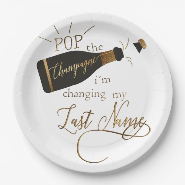 Assiettes En Carton Pop the champagne, i'm changing my last name ! (Devant)