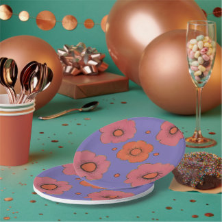 Assiettes En Carton Poppies Afro