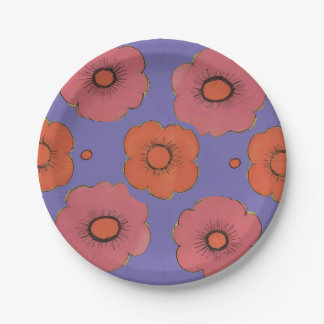 Assiettes En Carton Poppies Afro