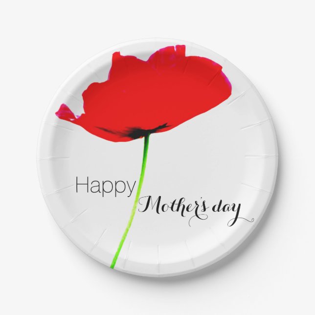 Assiettes En Carton POPPY Collection 02 Fête des mères Plaques en papi (Devant)