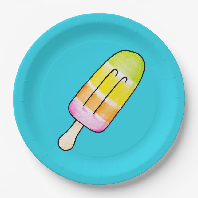 Assiettes En Carton Popsicle (Devant)
