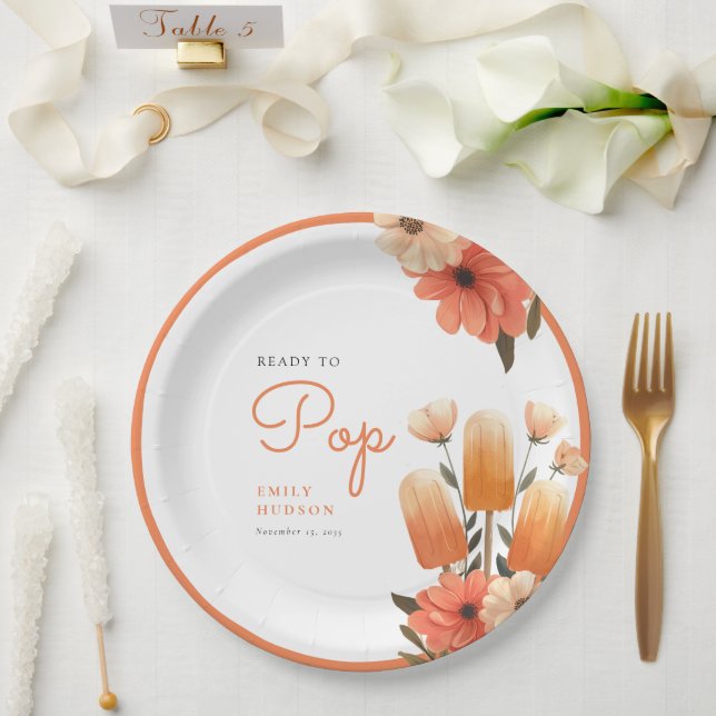 Assiettes En Carton Popsicle Prêt à Pop Baby shower (Mariage)