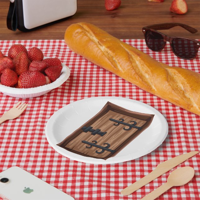 Assiettes En Carton Porte médiévale en bois (Créateur téléchargé)