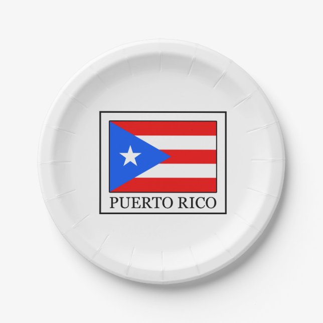 Assiettes En Carton Porto Rico (Devant)
