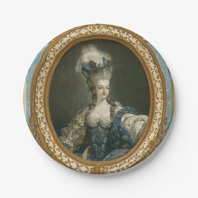 Assiettes En Carton Portrait de Janinet de Marie-Antoinette (Devant)