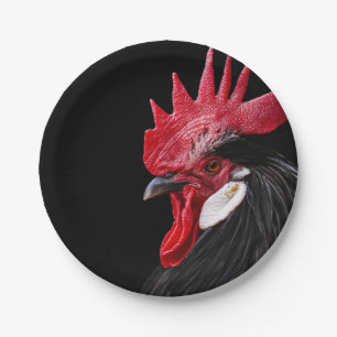 Assiettes En Carton Portrait d'un coq