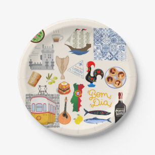 Assiettes En Carton Portugal Symboles Amateurs de voyage