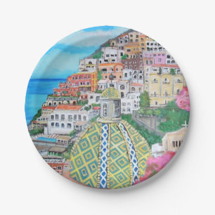 Assiettes En Carton Positano - plaques à papier faites sur commande 7"