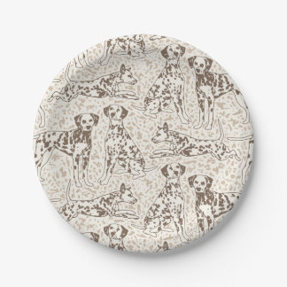 Assiettes En Carton Poster de animal de chien Brown en Dalmatie