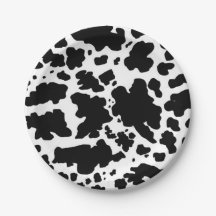 Poster de animal de texture de peau de vache noire