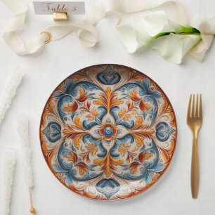 Assiettes En Carton Poterie italienne de style vintage inspirée