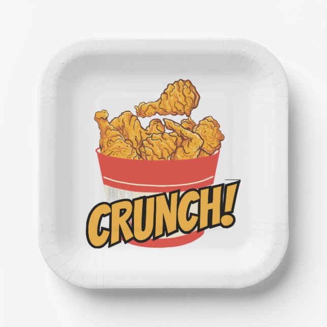 Assiettes En Carton poulet frit (Recto)