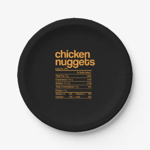 Assiettes En Carton Poulet Nuggets Nutrition Faits Drôle Thanksgiving