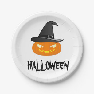 Assiettes En Carton Poumon d'Halloween