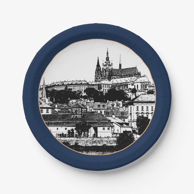 Assiettes En Carton Prague, Cathédrale, Château - Czechia (Party) Pape (Devant)