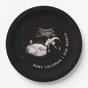 Assiettes En Carton Pregnancy Baby Sonogramme Ultrasound Photo