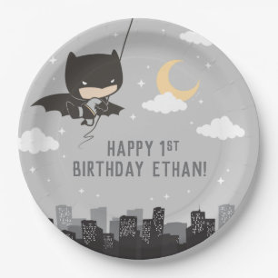 Assiettes En Carton Premier anniversaire de Batman Super Hero