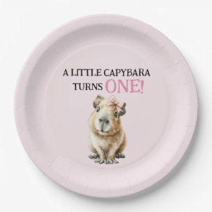 Assiettes En Carton Premier anniversaire de capybara
