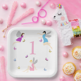 Assiettes En Carton Premier anniversaire de fée