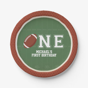 Assiettes En Carton Premier anniversaire de football américain