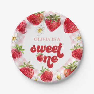 Assiettes En Carton Premier anniversaire de Strawberry Berry