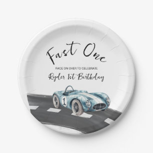 Assiettes En Carton Premier Anniversaire de Voiture de Course Rapide