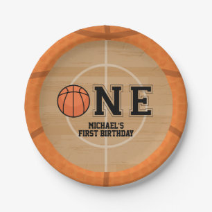 Assiettes En Carton Premier anniversaire du basket-ball