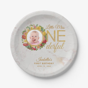 Assiettes En Carton Premier anniversaire extraordinaire photo Rose Wre
