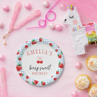 Assiettes En Carton Premier anniversaire tout en douceur de Berry 