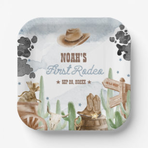 Assiettes En Carton Premier Rodéo 1er Anniversaire Rustique Far West