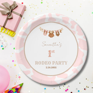 Assiettes En Carton Premier Rodéo Vacheresse Rose Anniversaire Western
