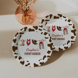 Assiettes En Carton Premier Rodeo Western Cowboy 1er anniversaire