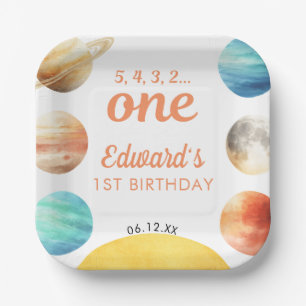Assiettes En Carton Premier Tour Autour Du Soleil 1er Anniversaire