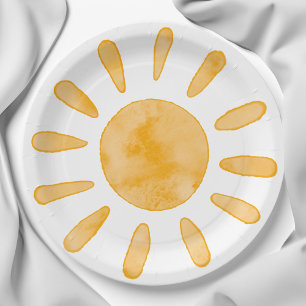 Assiettes En Carton Premier voyage autour du soleil Premier anniversai