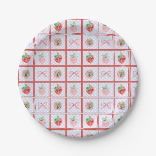 Assiettes En Carton Première aquarelle de Preppy Berry Birthday Strawb