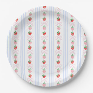 Assiettes En Carton Première aquarelle de Preppy Berry Birthday Strawb