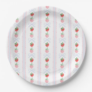 Assiettes En Carton Première aquarelle de Preppy Berry Birthday Strawb