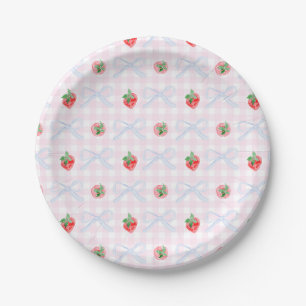Assiettes En Carton Première aquarelle de Preppy Berry Birthday Strawb